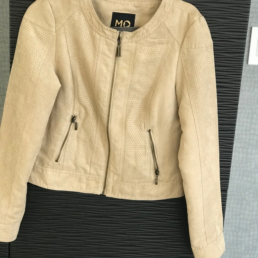 Morgan De Toi Faux Suede Perforated Jacket NWOT